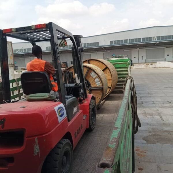 Gemini forklift handling cargo
